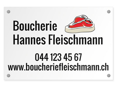 firmenschild-alu-quer-metzgerei